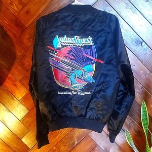 SUPER RARE Vintage Judas Priest satin bomber jacket by Body Language size L